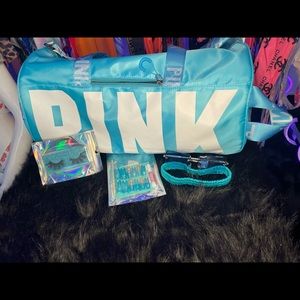 Pink bag blue